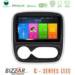 Bizzar C Series Lite 4Core Android14 2+32GB Renault/Nissan/Opel/Fiat Navigation Multimedia Tablet 9 (AUTO A/C)