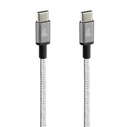 ΚΑΛΩΔΙΟ ΦΟΡΤΙΣΗΣ/ΜΕΤΑΦΟΡΑΣ ΔΕΔΟΜΕΝΩΝ USB TYPE C>USB TYPE C  IRON 2.0 3000mA/60W ΑΣΗΜΙ 100cm LAMPA - 1 ΤΕΜ.