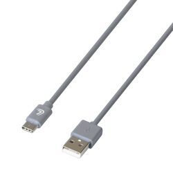 Lampa ΚΑΛΩΔΙΟ ΦΟΡΤΙΣΗΣ & ΣΥΓΧΡΟΝΙΣΜΟΥ USB TYPE-C 200cm ΓΚΡΙ ESSENTIALS LAMPA - 1 ΤΕΜ.