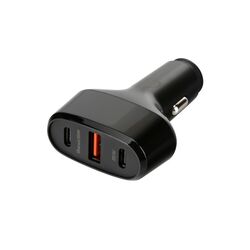 ΦΟΡΤΙΣΤΗΣ ΑΝΑΠΤΗΡΑ 12/24V MAX 40W ΜΕ 1 ΘΥΡΑ USB A & 2 ΘΥΡΕΣ USB C FAST CHARGE ΜΑΥΡΟΣ ROCKET 3 PRO LAMPA - 1 TEM.