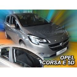 OPEL CORSA D 5D 09/2006-2014 /CORSA E 5D 2015+ ΣΕΤ ΑΝΕΜΟΘΡΑΥΣΤΕΣ ΑΥΤΟΚΙΝΗΤΟΥ ΑΠΟ ΕΥΚΑΜΠΤΟ ΦΙΜΕ ΠΛΑΣΤΙΚΟ HEKO - 4 ΤΕΜ.