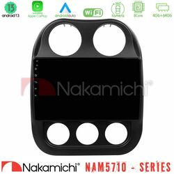 Nakamichi NAM5710 Series 8Core Android13 4+64GB  Jeep Compass 2012-2016 (Manual A/C) Navigation Multimedia Tablet 10
