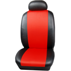 Πλήρες Σετ Καλύμματα Καθισμάτων Αυτοκινήτου από Ύφασμα Σειρά Κ' Χρώματος Κόκκινο-Μαύρο