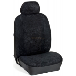 Πλήρες Σετ Καλύμματα Καθισμάτων Αυτoκινήτου από Ύφασμα Alcantara A' Χρώματος Μαύρο