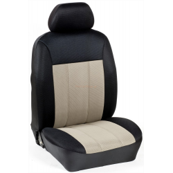 Πλήρες Σετ Καλύμματα Καθισμάτων Αυτοκινήτου Τρυπητά Αεριζόμενα R' Χρώματος Μπέζ Μαύρο