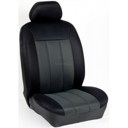 Πλήρες Σετ Καλύμματα Καθισμάτων Αυτοκινήτου Τρυπητά Αεριζόμενα R' Χρώματος Γκρί-Μαύρο
