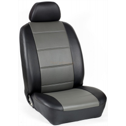 Πλήρες Σετ Καλύμματα Καθισμάτων Αυτοκινήτου από Δερματίνη D Χρώματος Γκρί-Μαύρο